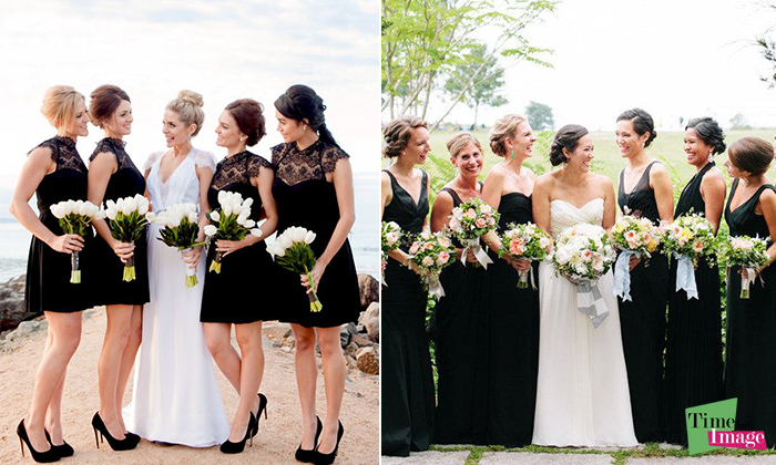 Подружки невесты в черном